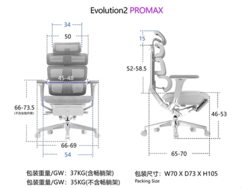Ergomax Evolution2 pro max2 人體工學椅 