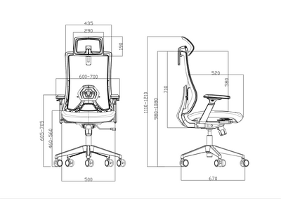 Vegosi 辦公人體工學椅-K9 高度可調全功能