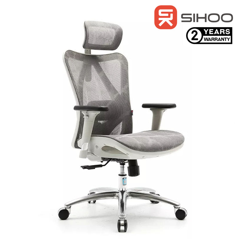 SIHOO M57 高背人體工學椅辦公椅(灰框)
