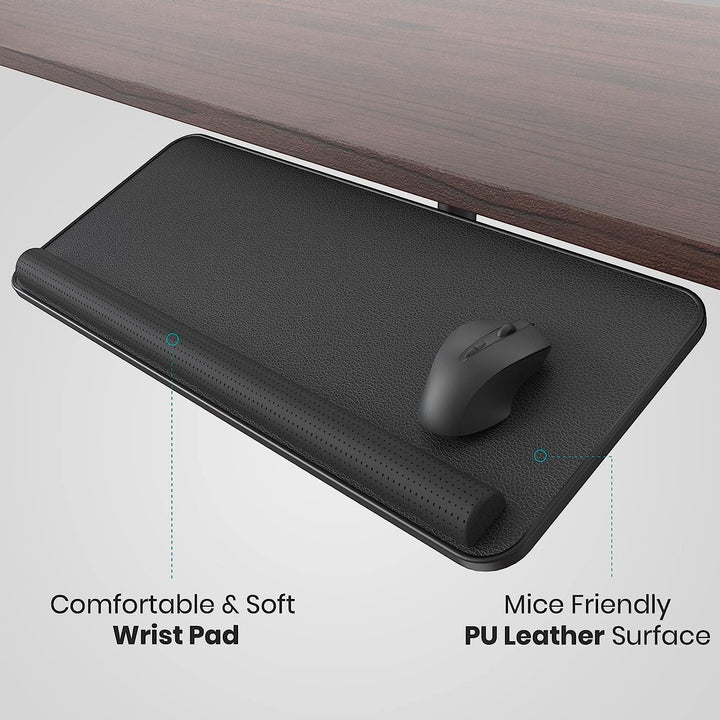 Rotating Keyboard Tray Under Desk - Klearlook PU Leather Keyboard selling Drawer Adjusta