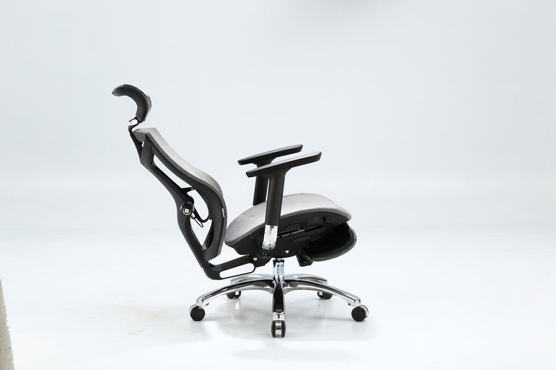 西昊V1人體工學辦公椅-灰+腳凳